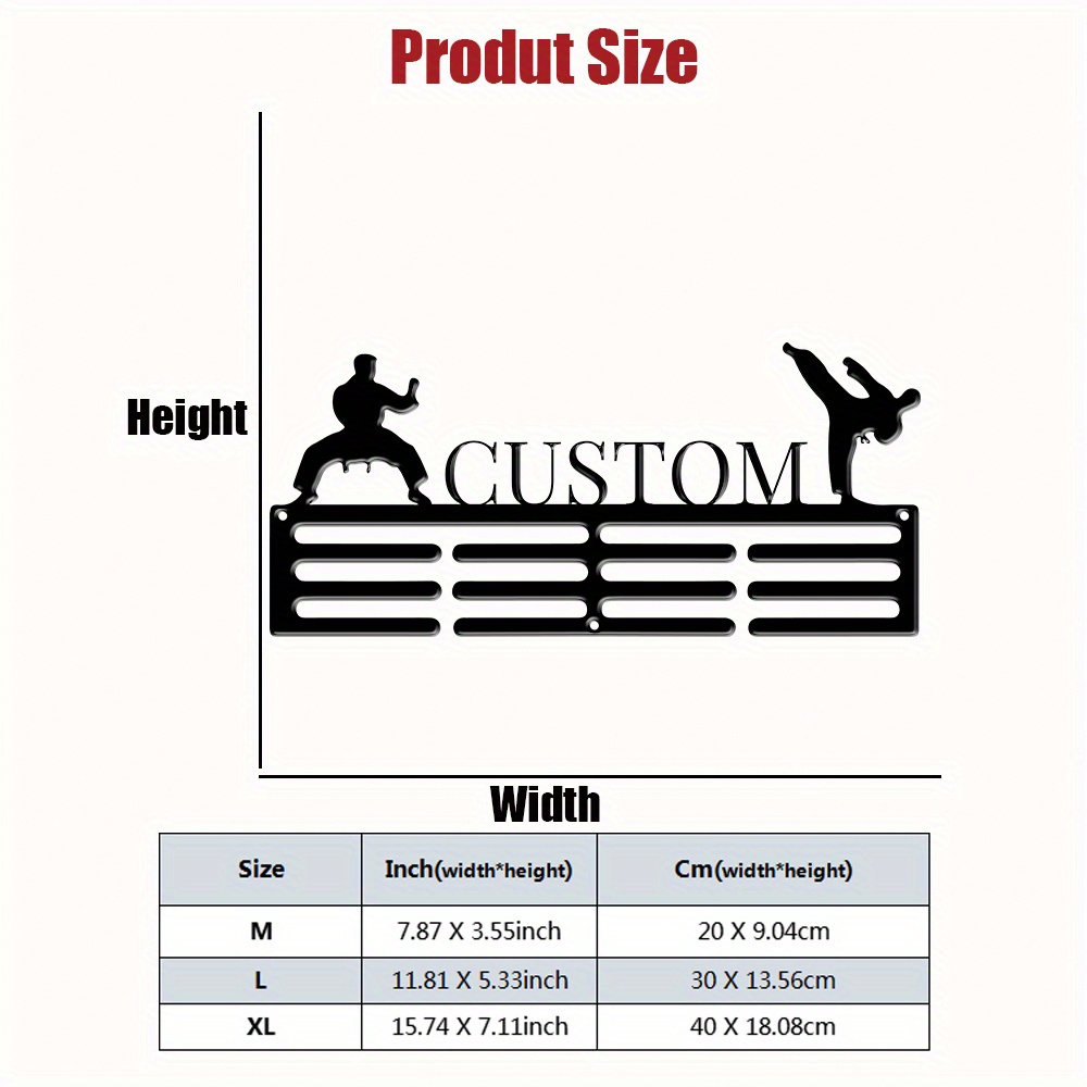 TEMU 1pc Soporte de de Metal Personalizado Estilo Silueta para Competición de Taekwondo, de Pared de Metal, Como Regalo de San Valentín, Regalo de ,