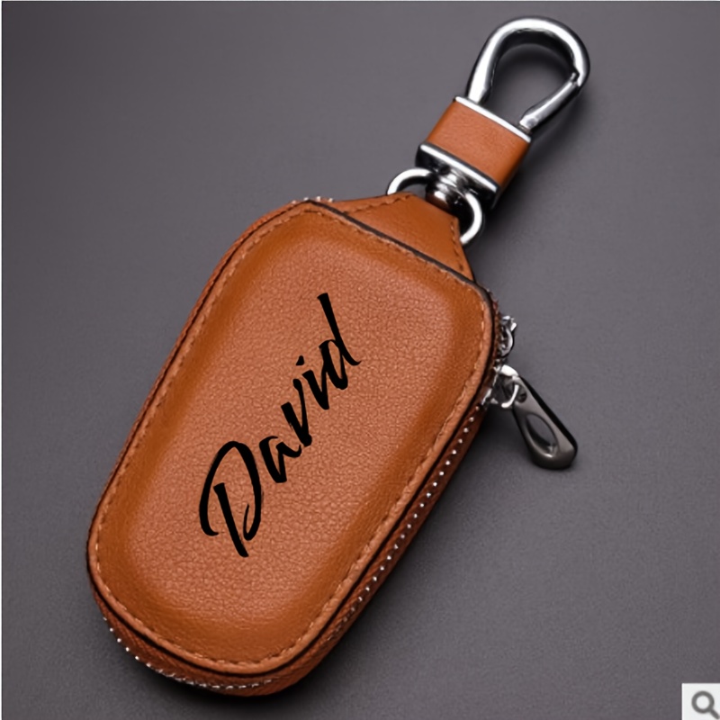 TEMU Keychain With Name, Personalized Zipper Car Key Holder, Unique And Useful Gift For Him Or Her