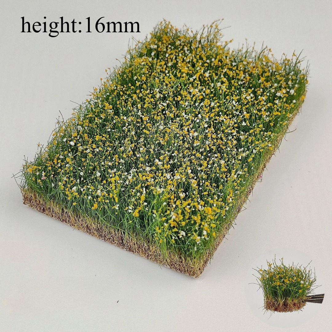 Image of 12mm/ 16mm Hand Torn Flower Clusters, Model Materials, Garden Miniature Model Bonsai Additions, Micro Landscape Sand Table, Train Scenery Game, Static Flower Cluster Decoration