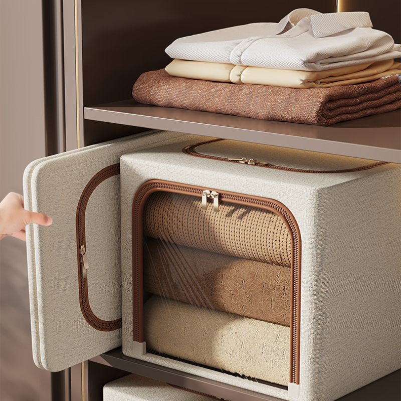 boîte de rangement pour vêtements et couettes en 5/9/13 pièces, boîte de tri des vêtements à fermeture éclair,     de stockage, ouverture à fenêtre   pour un   facile, pour résoudre le problème du rangement des articles divers   que les couettes et les vêtements sous votre lit Détails du produit 1