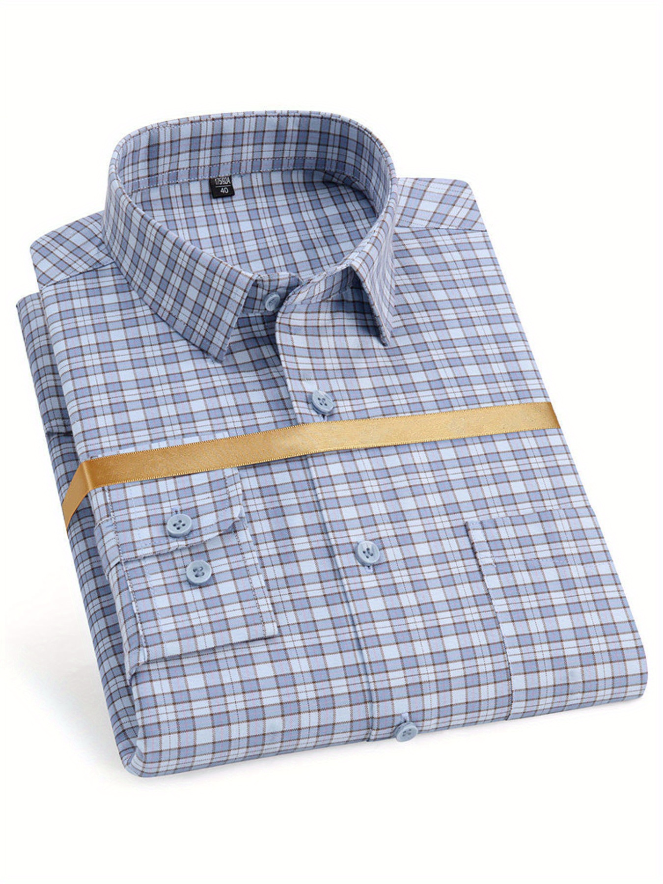 Plaid Shirt Button Detail