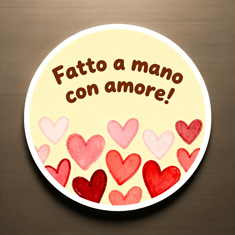 TEMU 160pcs Adesivi Rinforzati " a Con Amore!" a Tema Cuore - Design per Pasticceria, Artigianato, Etichette per Bottiglie, Confezioni Regalo,