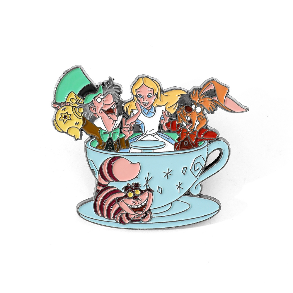E-shop Neuheit Cartoon Brosche Klassische Teetasse Party Emaille Pin Rucksack Kleidung Schmuck Metall Abzeichen Zusätze Ein Geschenk für Freunde