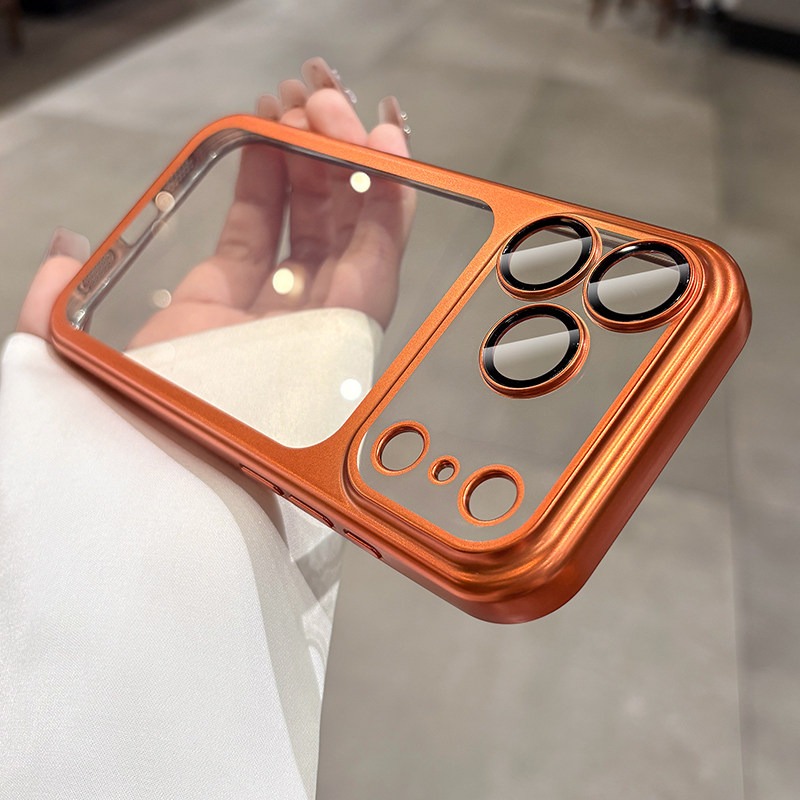 TEMU Coque de téléphone - Convient pour Iphone 17 Pro 14 13 15, coque intégrale anti-chute, avec film de protection d'objectif et boutons plaqués,