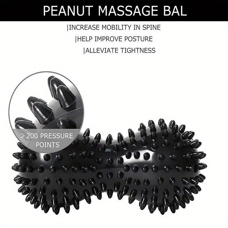 peanut shaped yoga massage ball for deep tissue massage muscle relaxation of shoulders neck and back muscle neck tension essential yoga ball fitness Product details 7