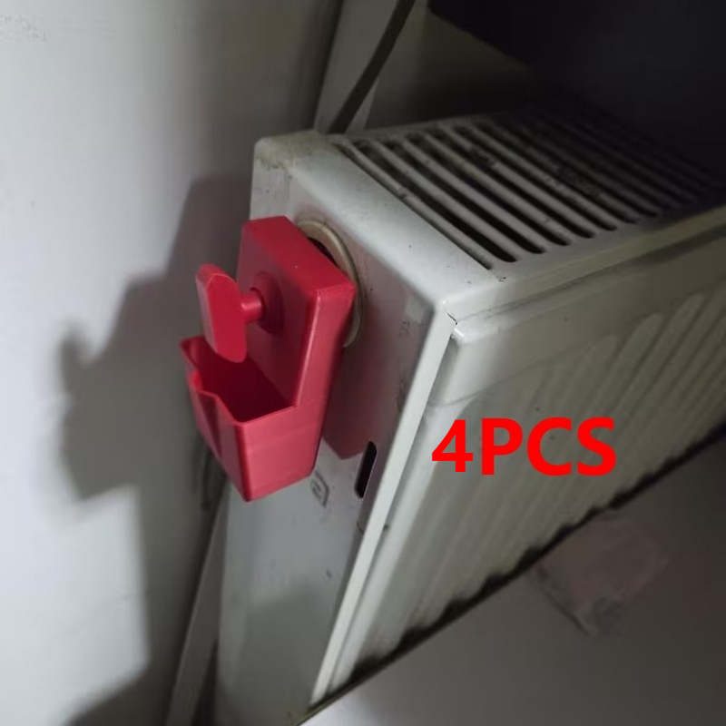 Image of 4pcs Heating Air Vent Valve Radiator Drain Valve Tool With Integrated Drip Tray, No Disassembly Hvac Connector, Household Heating Balance Maintenance Tool