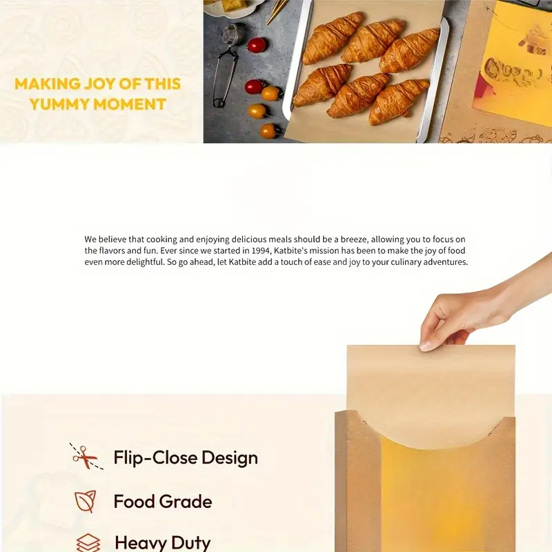 500 sheets ldq heavy duty 12x16 inch parchment paper unbleached non stick baking sheets for air fryer grilling steaming baking bread cakes wrapping foods food grade durable easy grilling essentials material kitchen essentials professional chefs air fryer liners material home cooks Product details 8