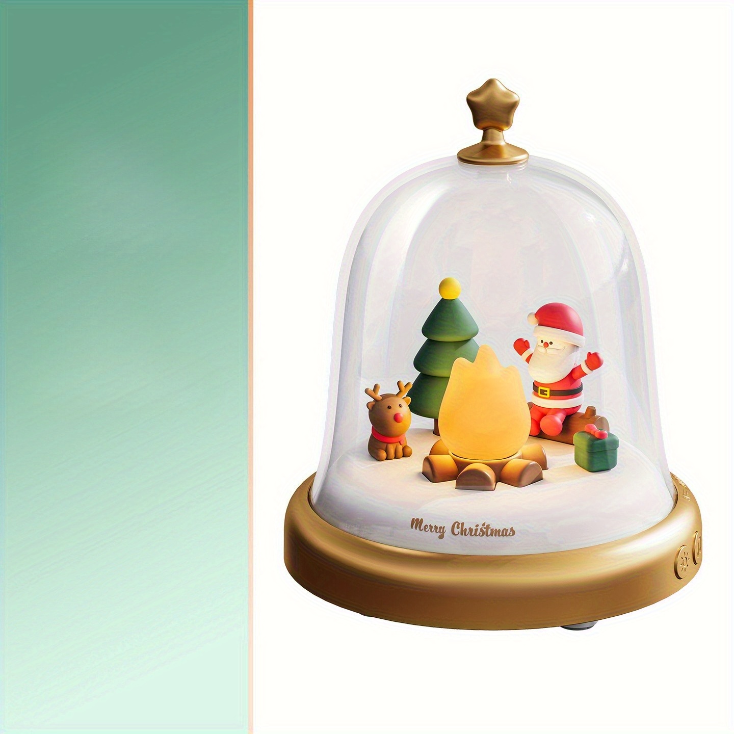 item picture a charging christmas music box with a   light featuring adjustable brightness built     indoor decoration a cute desktop accessory ideal as a christmas gift for friends birthday present or stage lighting