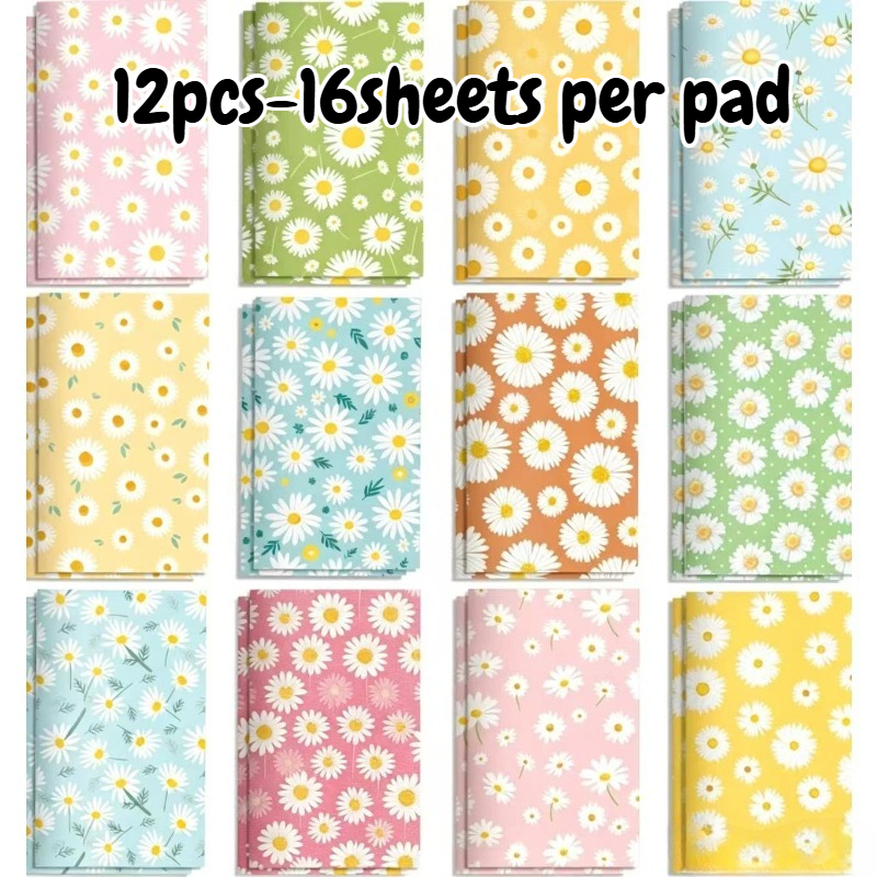 TEMU 12pcs Random Color - Daisy Chain Pocket Notebook: Gentle Companion For & - Easy To Take And Write