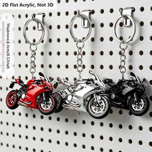 2D Flat, Gift for Her/Him 2D Acrylic Keychain, Motorcycle Model Keychain. Suitable for Car Keychains, Backpacks, Weddings, Birthdays, , Anniversaries, Christmas, Halloween, New Year, Homecoming, Easter, Valentine s Day Gifts