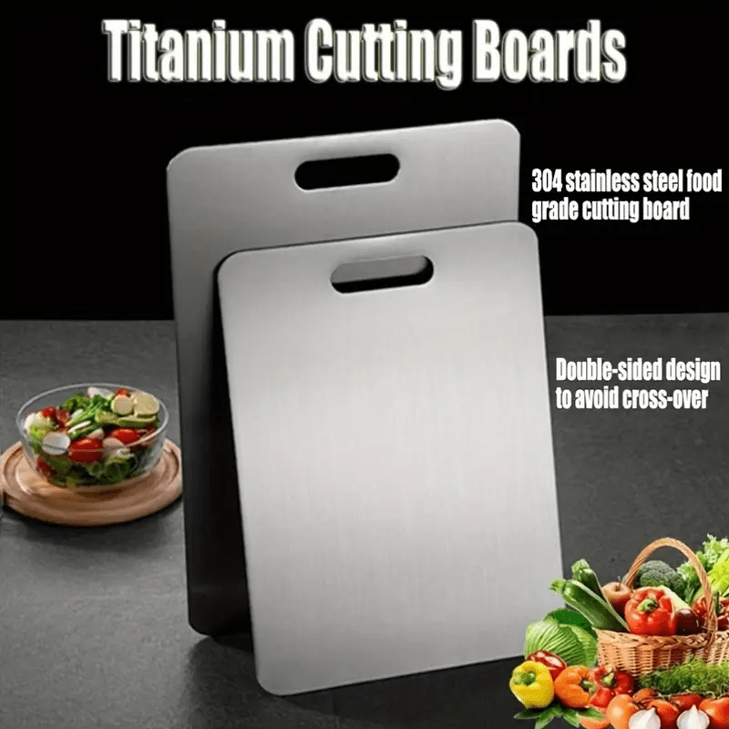 premium titanium kitchen cutting board   pure dual sided grade for hygiene     chopping kneading rolling dough ideal gift for christmas thanksgiving parental holidays details 0