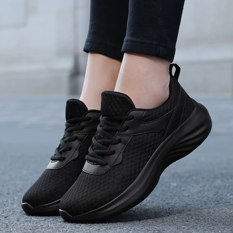 TEMU [sneakers] Easy Versatile Shoes, Black White, Soft Comfortable Sole, Lightweight Breathable Women's Casual Shoes, Outdoor Sports Fitness,