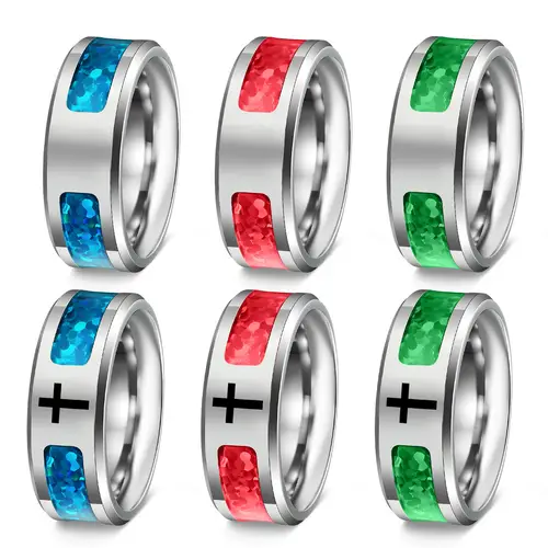 men cross rings sold on Temu United States