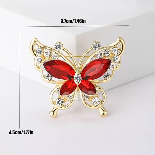 2 piezas/juego de broche de con diamantes de brillantes, broches y alfileres elegantes para mujer, broches calidad para mujer, clip para corbata, pin para bufanda, alfiler de seguridad antideslizante para escote de ropa, para uso y regalos festivos