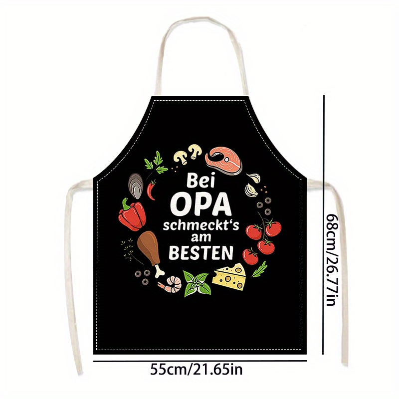 TEMU The 1pc Blazing Flame Song · Unrestrained Sun-eating Grill Apron: Vibrant Colors Outline A Silhouette, While The Casual Design Accompanies Your