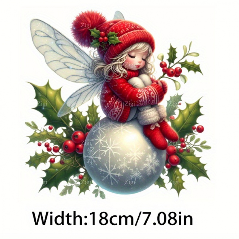 TEMU Lot de 3 autocollants thermocollants de Noël , décalcomanies thermocollantes à soi-, matériau plastique durable, convient pour la décoration de
