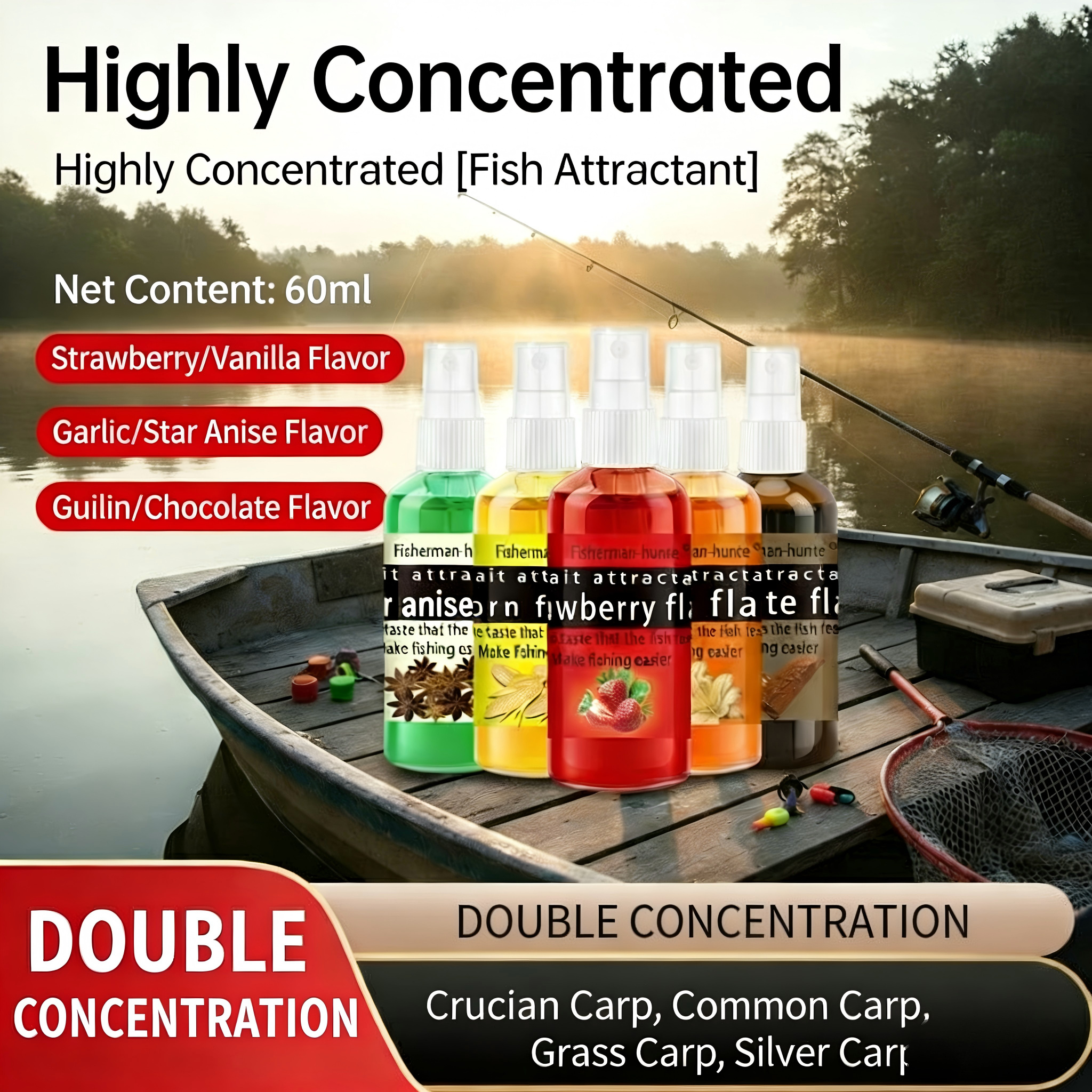 powerful fish   concentrate fishing lure enhancer for carp   and grass   season