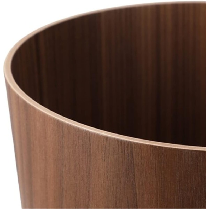 capacity wood trash can with pull out wide mouth round stackable wastebasket suitable for bathroom office natural wood garbage bin rustic farmhouse   saving recycling bin Product details 3