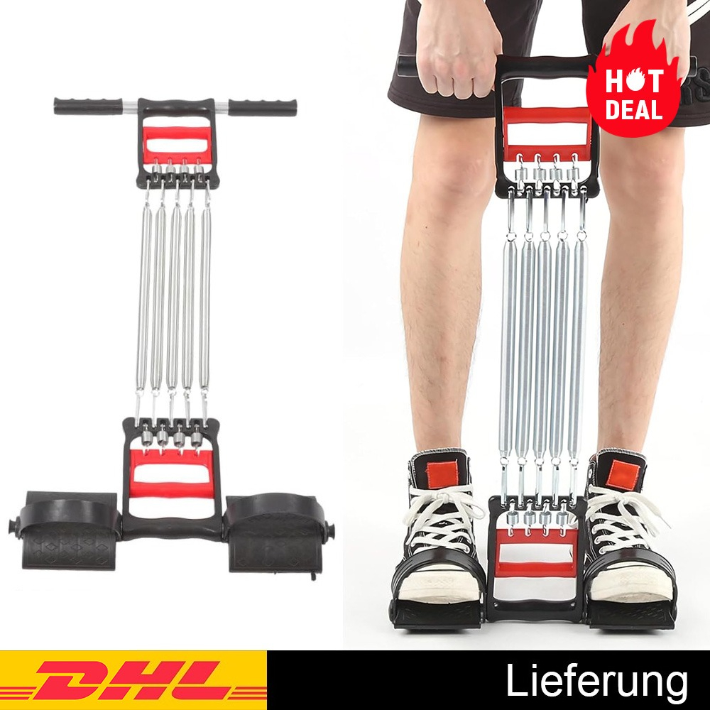 3-way Spring Resistance Chest Exerciser For Strength Training With 5 Springs, Compact & Portable Home Office Gym Equipment