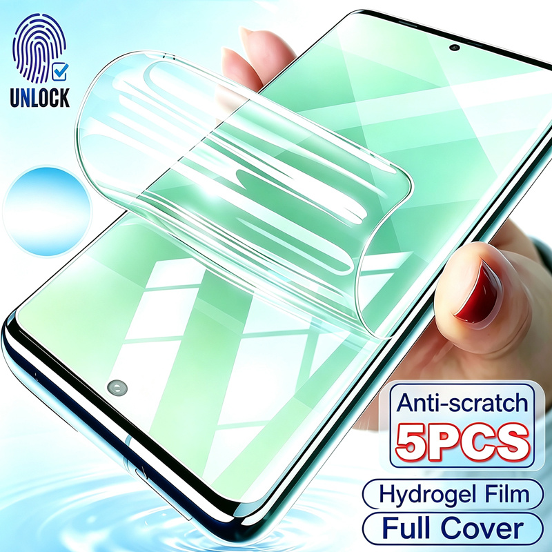 TEMU 5 Pack For Oppo A6x 4g/a6gt/a6pro/a6max Compatible With Fingerprint Recognition, Full Coverage, Self-, Anti Fingerprint, And Scratch Resistant
