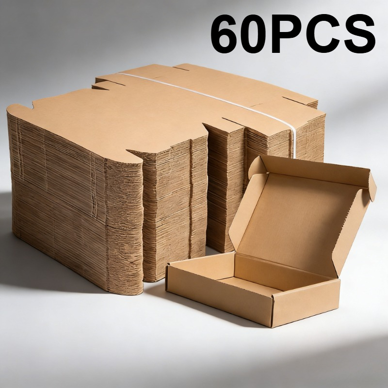 E-shop 60 Stück kleine Wellpappe Versandboxen - und langlebig, ideal für kleine Unternehmen, Bastelarbeiten, Geschenkverpackung und Versand, perfektes