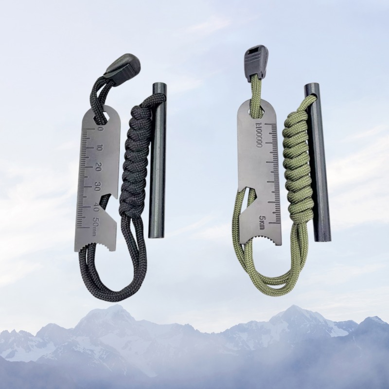 2pcs Magnesium Rod Igniter, with Scraper, Waterproof Flint Igniter, Portable Emergency Igniter, Heavy   Fire-Fighting Equipment, Durable Outdoor Fire-Fighting Kit, Used for Camping, Hiking, Backpacking And Outdoor Adventure