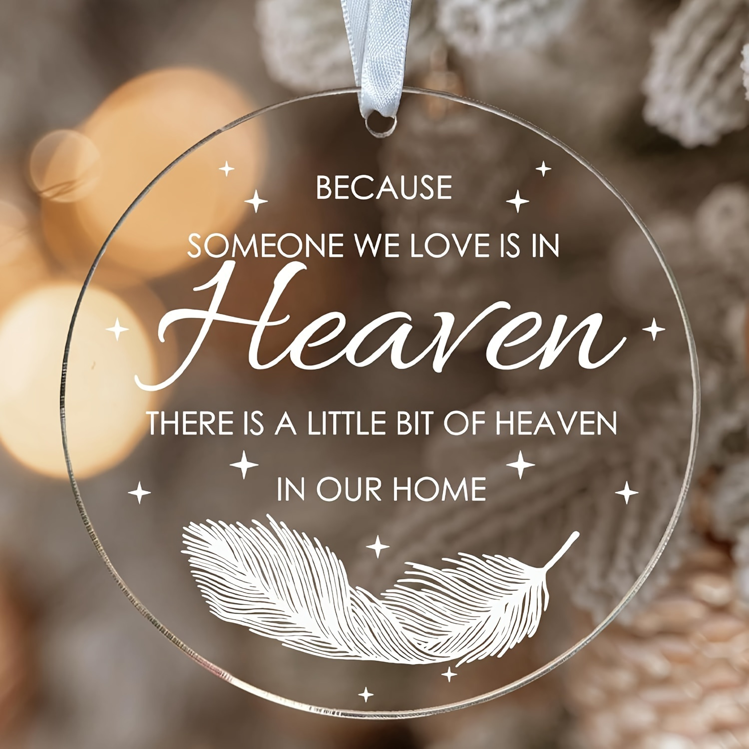 TEMU 2d Flat, Bohemian Suitable For Lost Memorial Ornament - 2d Flat Wall-mounted Acrylic Remembrance For Christmas, Easter, Thanksgiving & New Year