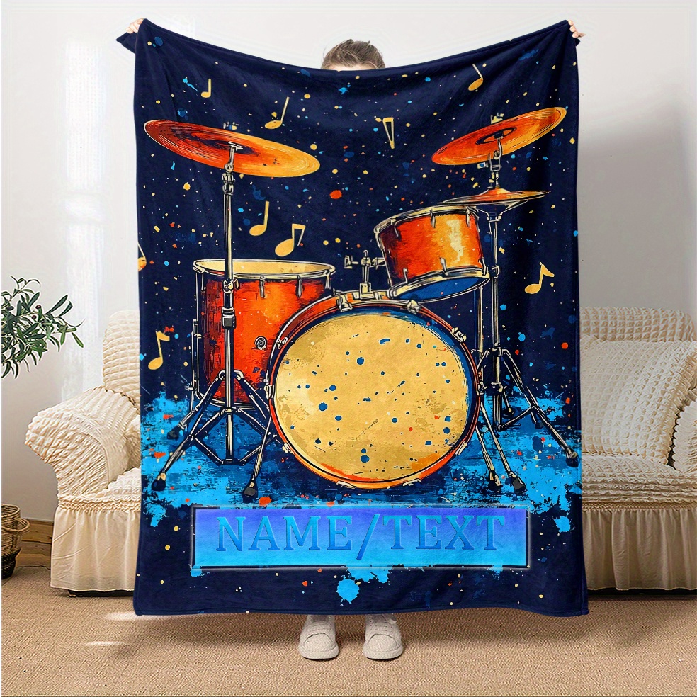 

Customizable Set Flannel Blanket - 1pc Instrument Fleece Blanket For Sofa, Bed, , , , , No , -free Use, Gift For