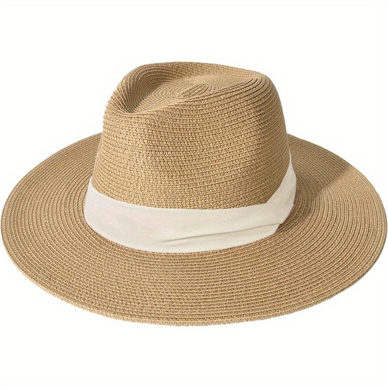 foldable roll-up short brim trilby hat panama beach style - Main Image
