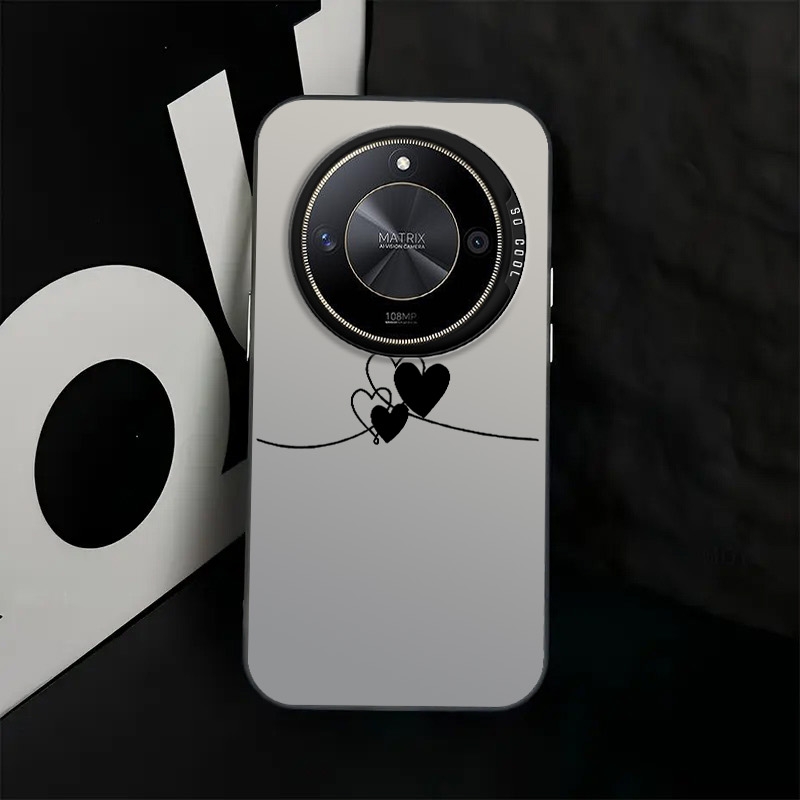 TEMU Phone Case - Black Heart Versatile Suitable Phone Cases, Suitable 200, 400, 50, 70, 90, , X5, 6, 7, 8, 9, 60, Line, Pro All Models Distinct