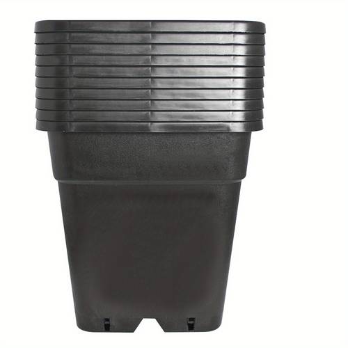 garden planter flower seedling container pot 5 gallon square plastic pot with drainage hole for seedling 10pcs modern planter functional durable plastic plant container plant enthusiasts