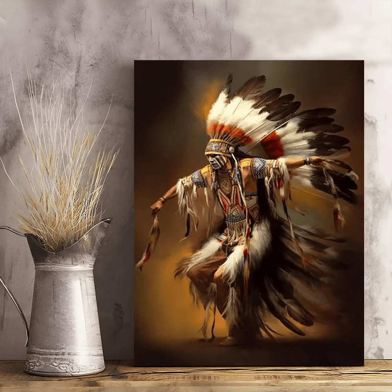 2d flat modern canvas art native american art Temu