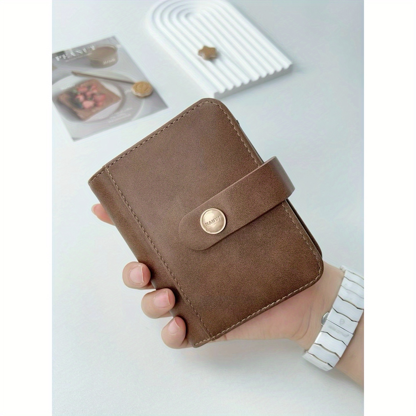TEMU 1 Set M5/a8 Hand With 15mm Ring And Inner Pages, Portable Notebook Planner Card Organizer Bag, Loose-leaf Notebook Folder Cover Planner Calendar