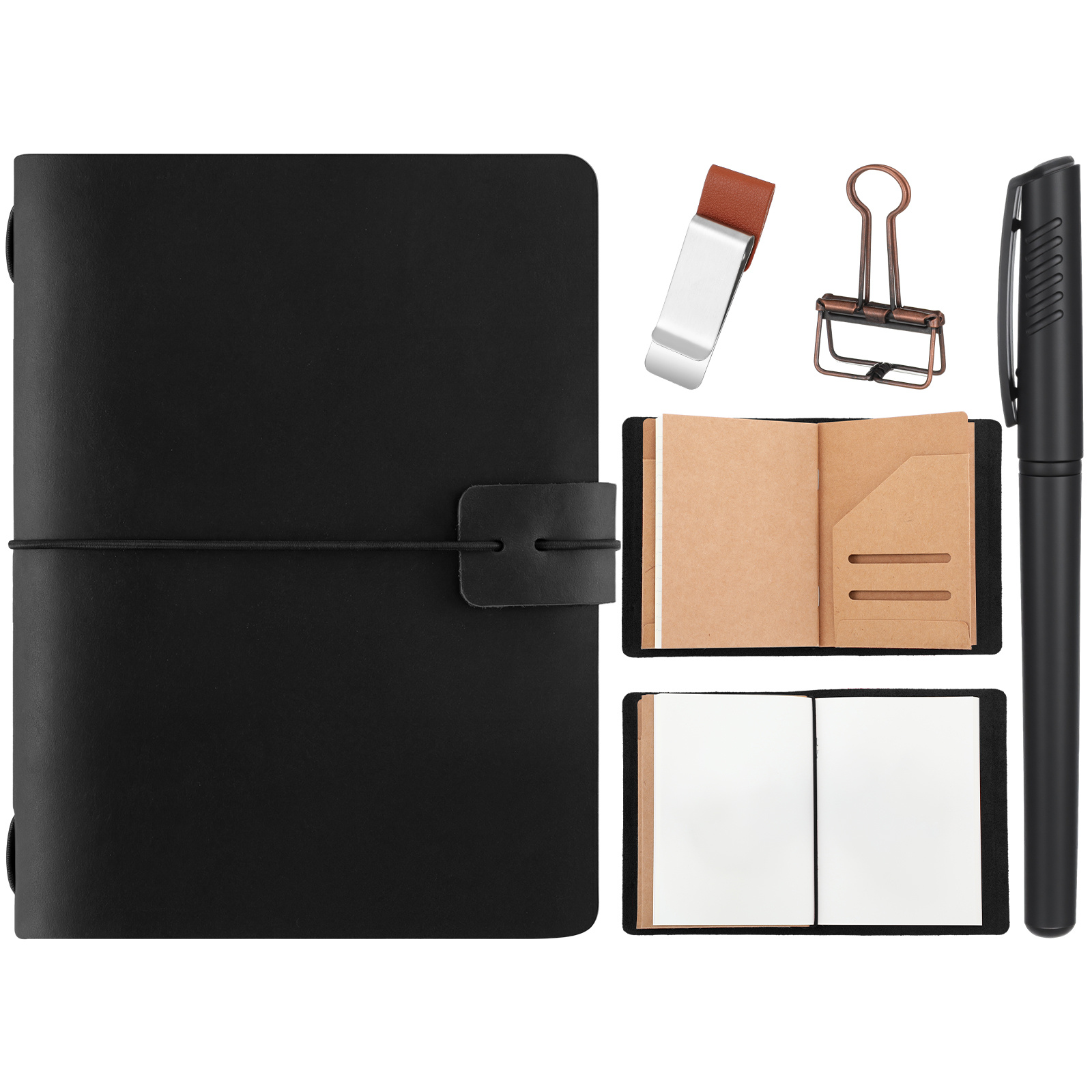 notebook with pen holder sold on Temu United States