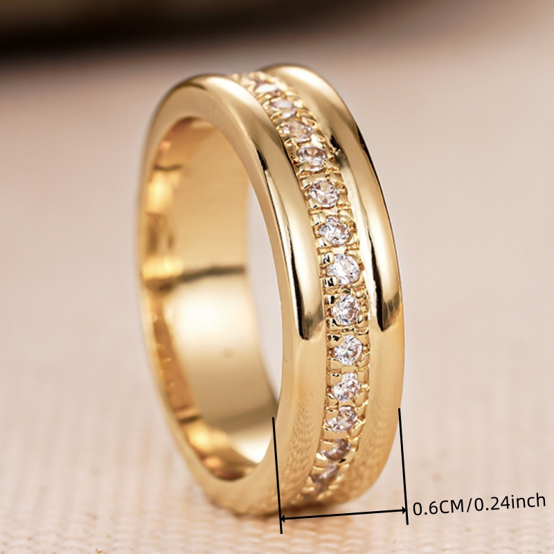 Simple Synthetic Cubic Zirconia Eternity Ring, Elegant Gift