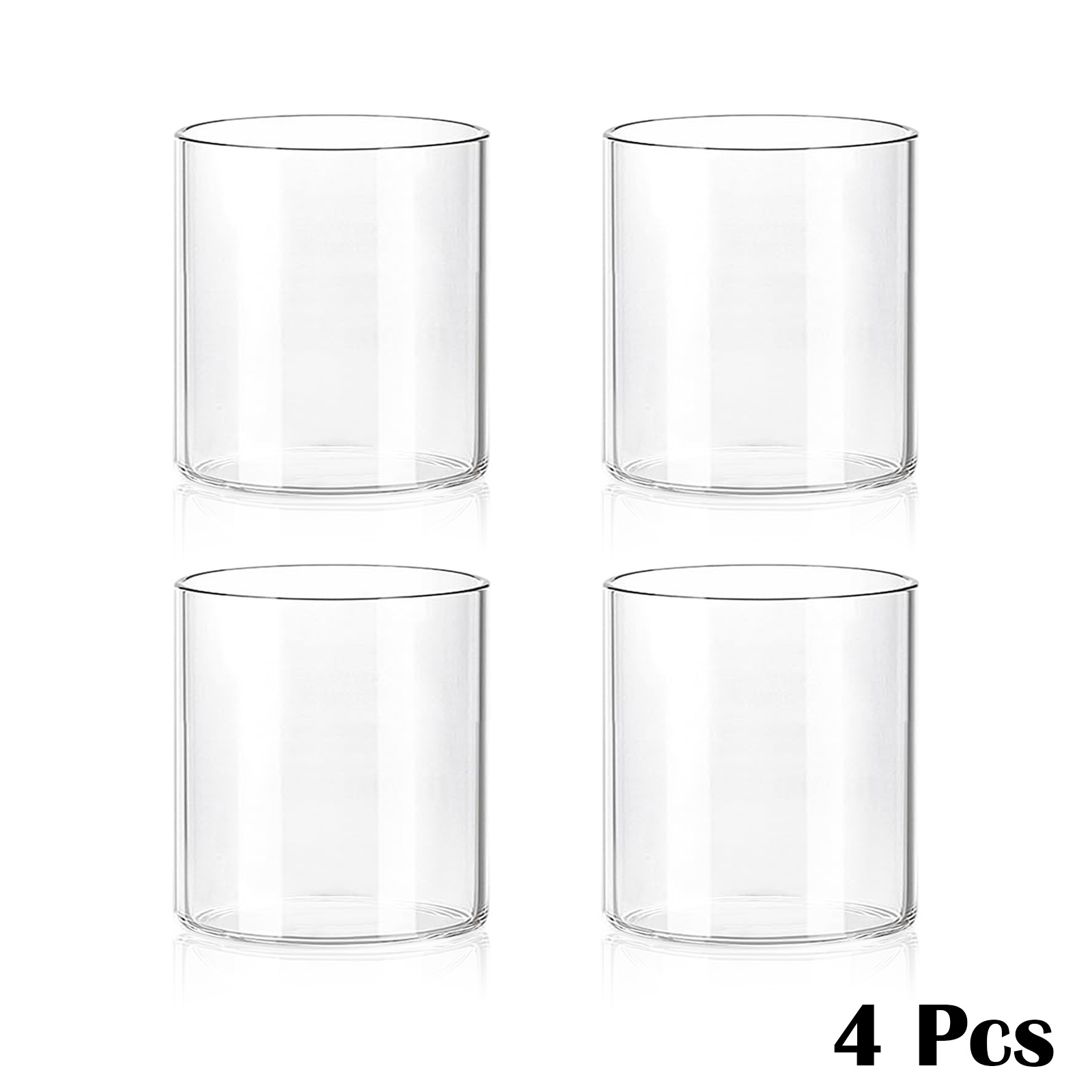 E-shop 4/6 Stück Glaszylinder-Vasen für Tischdekoration, Klare Blumenvasen für Hochzeitsdekoration, Hurricane-Schwimmkerzenhalter für Tischdekoration,