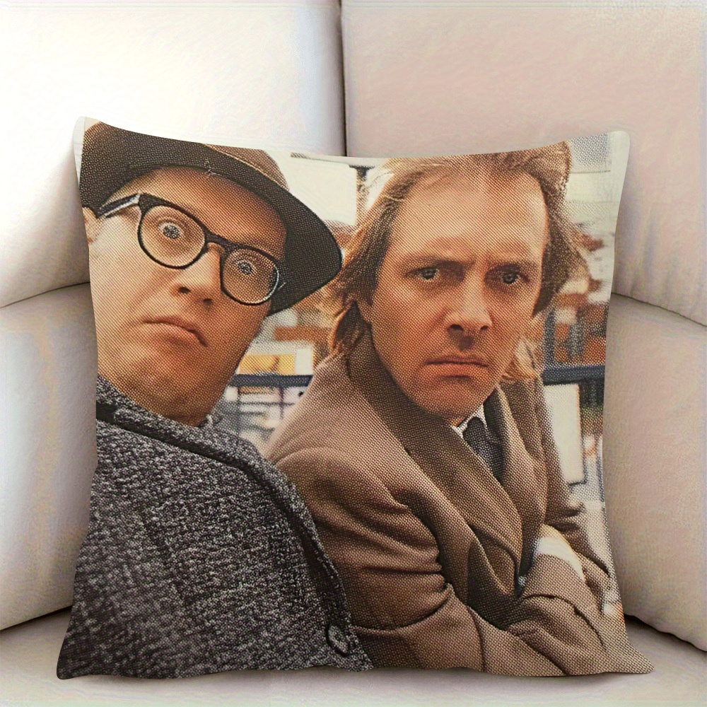 TEMU 1pc, Ad And Rick Pillow Cover, Cartoon Design, Suitable For Bedroom, Sofa, Dorm, Office, And Holiday Gifts, Pillow Insert Not Included, Party