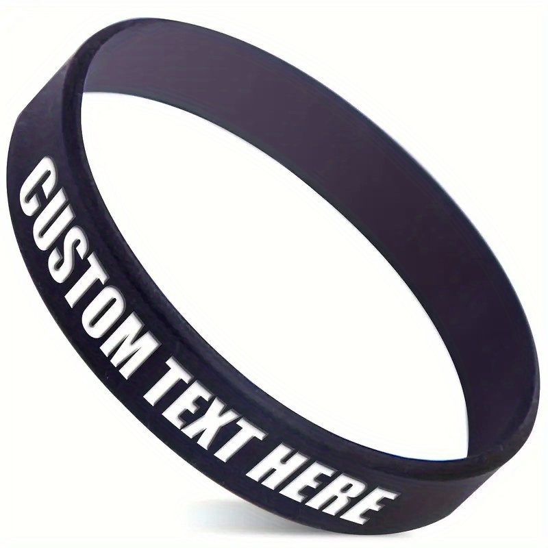 Image of Gift For Her/him 77pcs Of Custom Silicone Bracelets - Holiday Party Supplies, Gifts For Couples, Family, , Personalized Name And Message Wristbands, Suitable For Men, Women, And, Halloween, Christmas