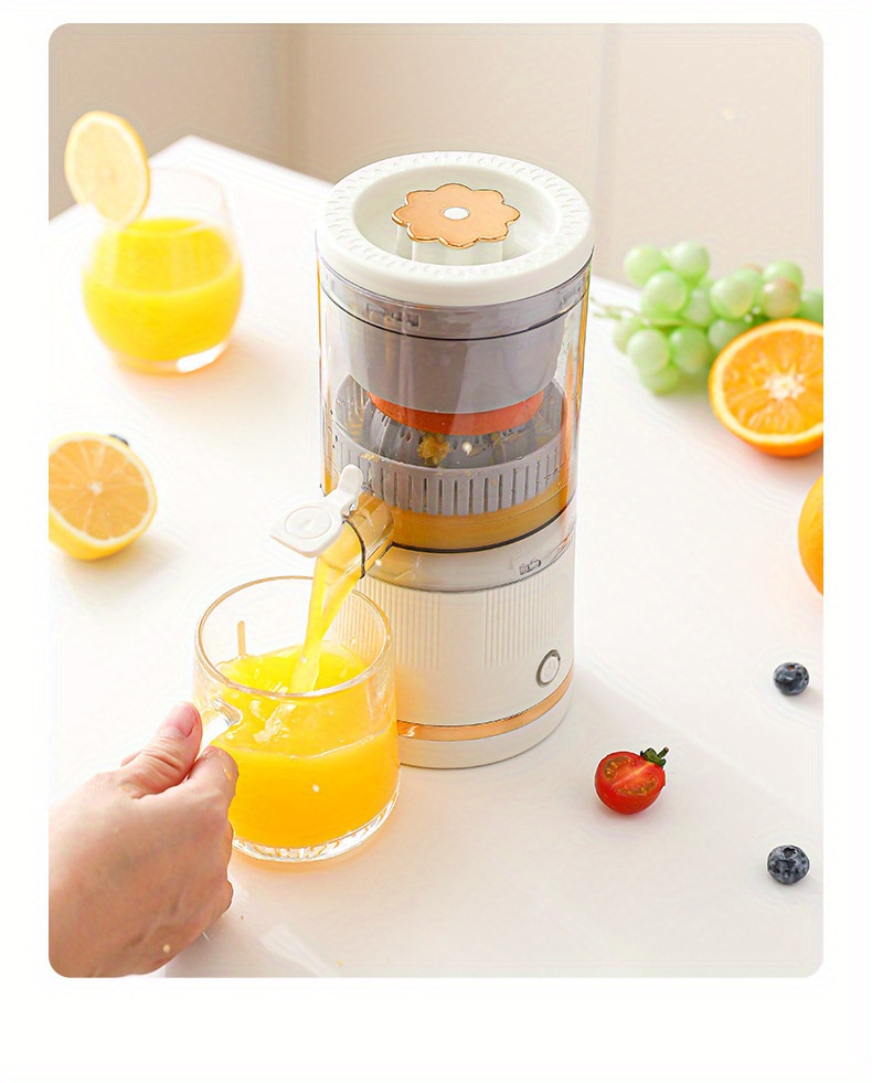 portable multifunctional juicer automatic citrus squeezer lemon juicer with usb charging kitchen gadget wireless electric juicer usb rechargeable portable automatic button control food grade pp suitable for fresh juice juice separator 1 modern kitchen accessory durable plastic structure festive gifts details 9
