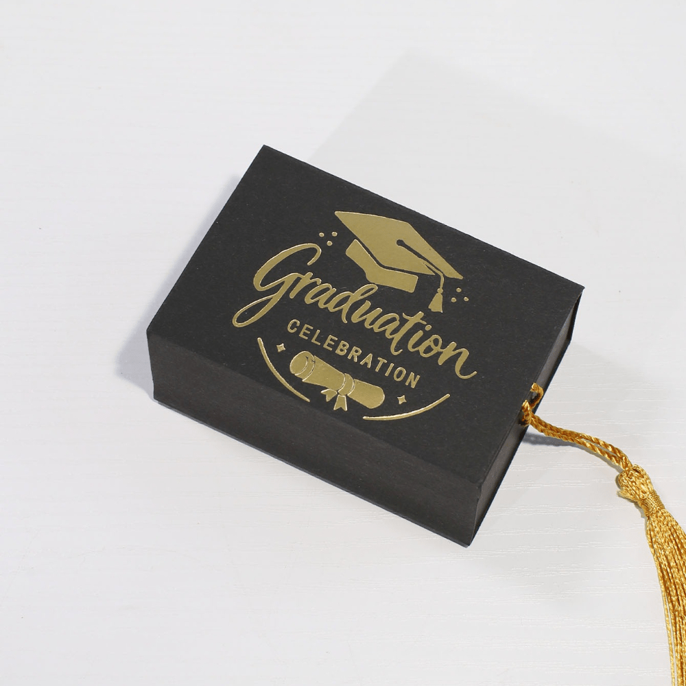TEMU Gift For Her/him 5/10pcs Graduation Keepsake Gift Boxes With Graduation Celebration Design, Mini Favor Boxes With Tassel Decoration For Candy