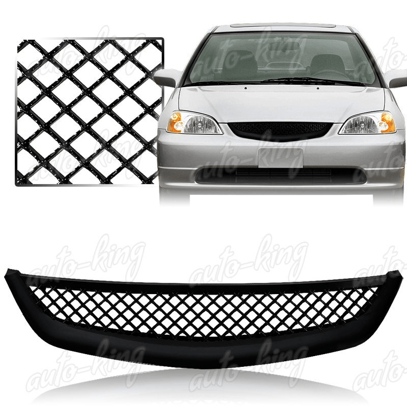 TEMU For 2001-2003 For Civic Car Grille Air Intake Grill Car Modification Parts Exterior Parts, Car Exterior Upgrade, Auto Styling, Sleek Car