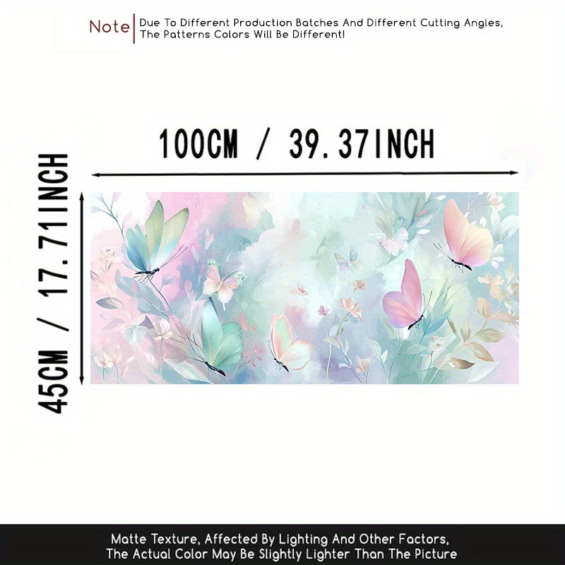 TEMU 2d/flat, 1pc Electrostatic Window Film, Transparent Pvc Static Cling Glass Door And Window Decor, Removable Reusable Sticker. Size: 39.37x17.71