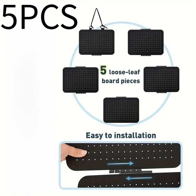 TEMU 5pcs Felt Board, With Lanyard Design, Suitable For Storage Of Earrings, Enamel Badges And Small Additions, Loose-leaf Spliced, Compact And Easy