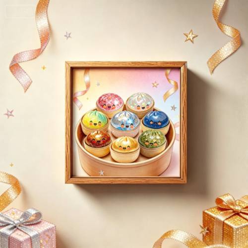 new arrival cute dumpling diamond painting 25 x 25cm 9 8 x 9 8 inches diamond mosaic craft diamond painting product easy stress relief kit suitable for desktop and table decoration handmade set home decor