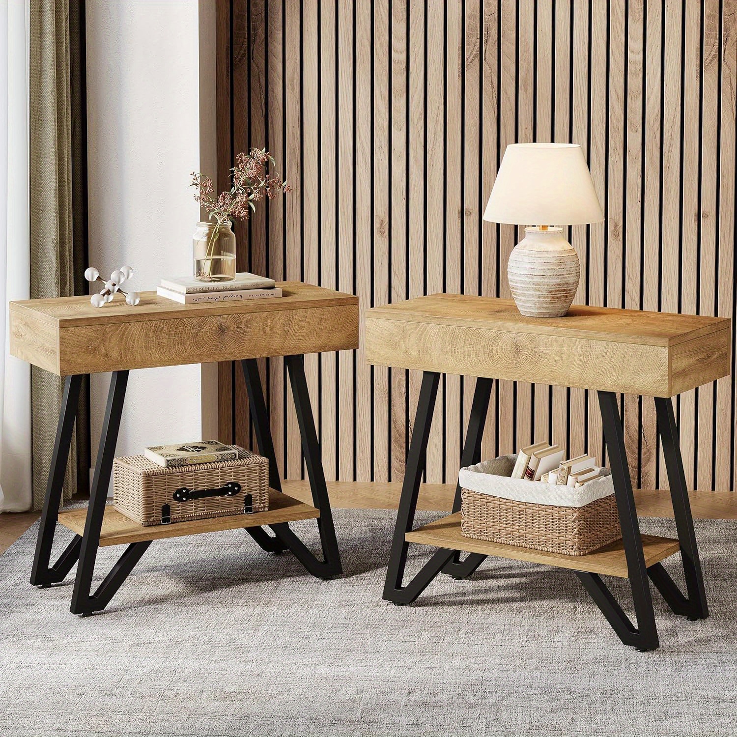 space saving narrow end table with open shelf sturdy hardwood construction compact bedside nightstand or living room accent table for small spaces apartments dorms easy assembly   decor in natural   ideal for bedroom living room home office furniture dorm room essentials   quality   versatile nightstand apartment   wood   weatherresistant construction multifunctional furniture small house