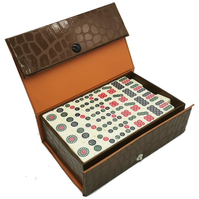 TEMU Juego de 144 piezas de fichas de mahjong mini para viaje, juego de mesa de mahjong portátil y compacto con fichas, codificadas por colores, para
