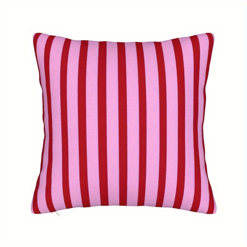 pink red striped double sided decorative pillow Temu Denmark