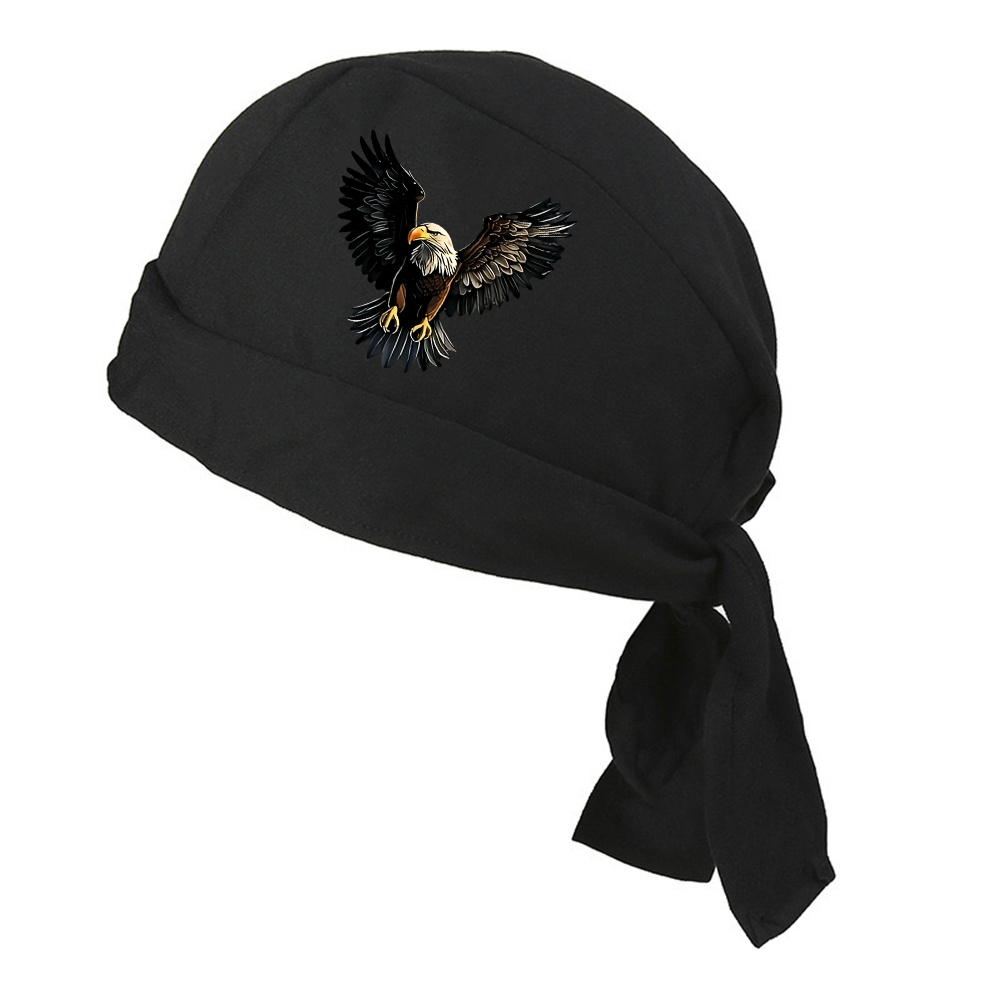 TEMU 1pc Spread - Winged Bald Eagle Multi-use Pirate Bandana Head Mens Wrap Scarf For Cosplay Outdoor Daily Wear