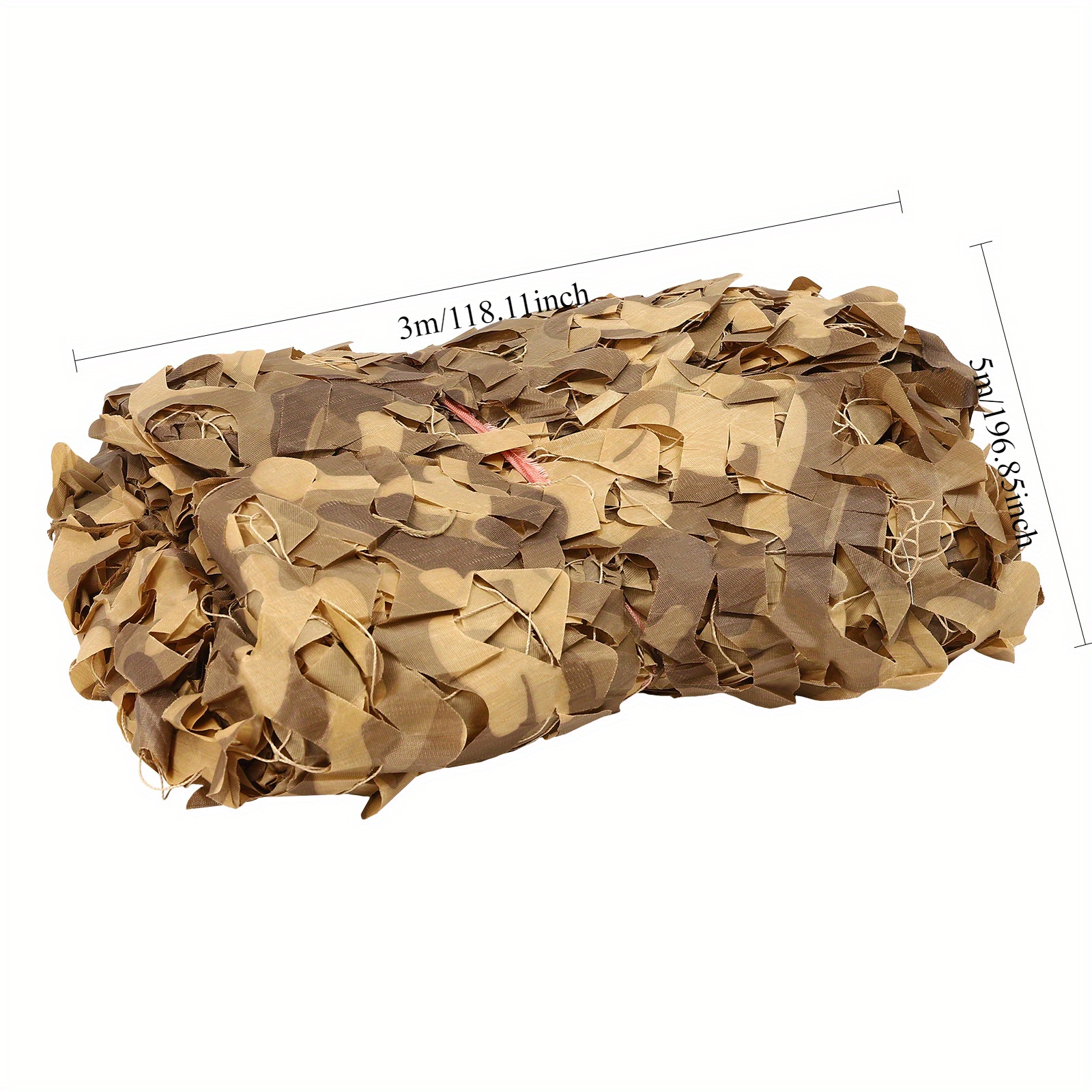 Image of 3*5m Camo Netting, 210d Oxford Fabric Camouflage Net Blinds Great For Hunting, Decoration, Halloween, Events & Parties, Garden Screening, Bird Watching, Photography, Tree Houses, Home Decoration Brown