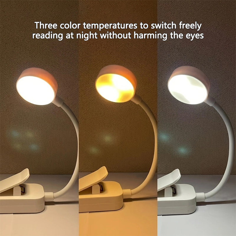 Adjustable Reading Light with 3 Modes, Compact Night Design